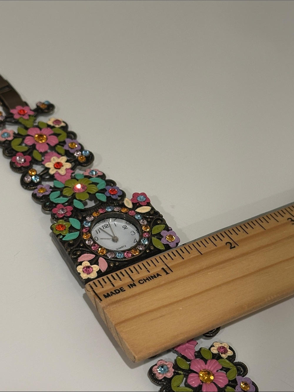 Mimenx MX Design Floral Crystal Accent Bracelet Watch - Multicolor - Picture 6 of 6